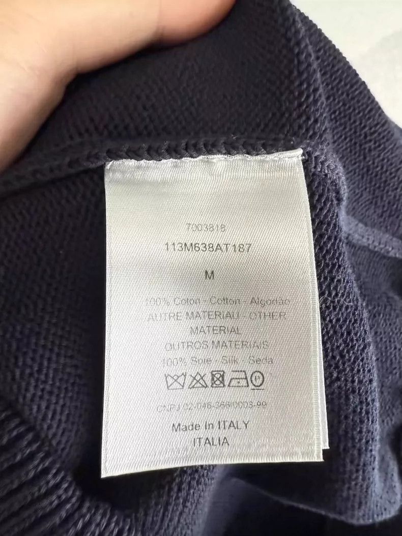 Dior Dior Navy Blue Knitted Sweater with Logo-2505 Size US M / EU 48-50 / 2 - 4 Thumbnail