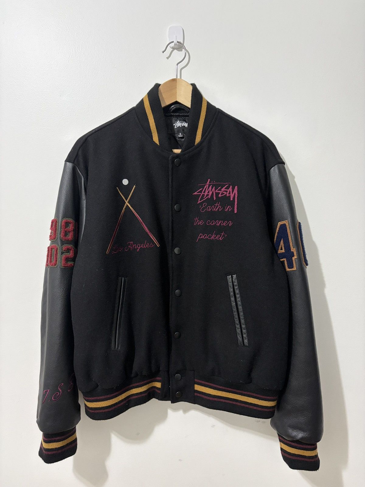 Stussy Stussy Globe Varsity Jacket | Grailed