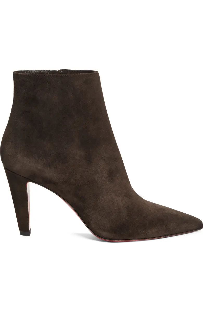 Vibella Booty 85 Cafe Brown Suede Pointed Heel Bootie 39
