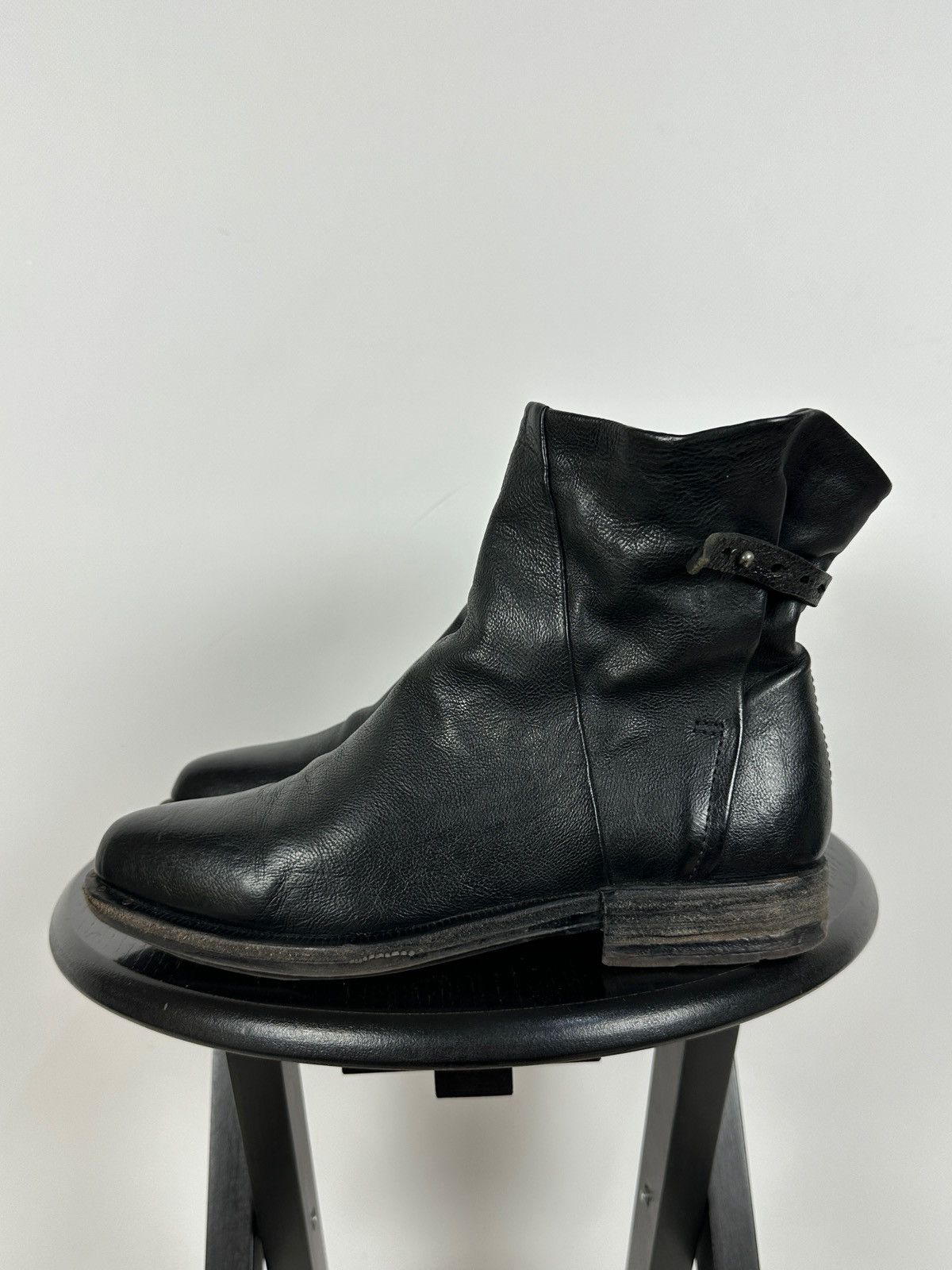 A.S.98 A.S.98. Airstep Black Leather Biker Ankle Boots Size US 8 / IT 38 - 2 Thumbnail