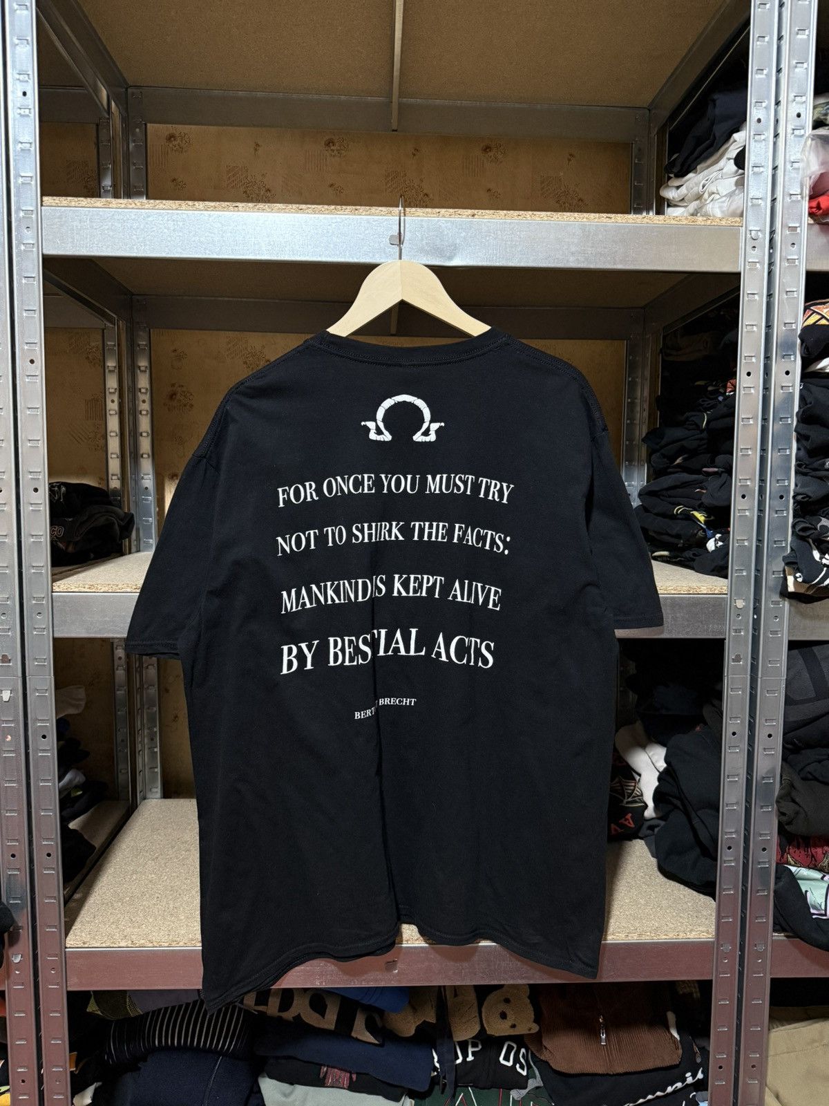 Band Tees × Vintage Vintage OMEGATHRONE DCLXVI BLACK MAETAL ROCK BAND T-Shirt Size US XXL / EU 58 / 5 - 2 Thumbnail