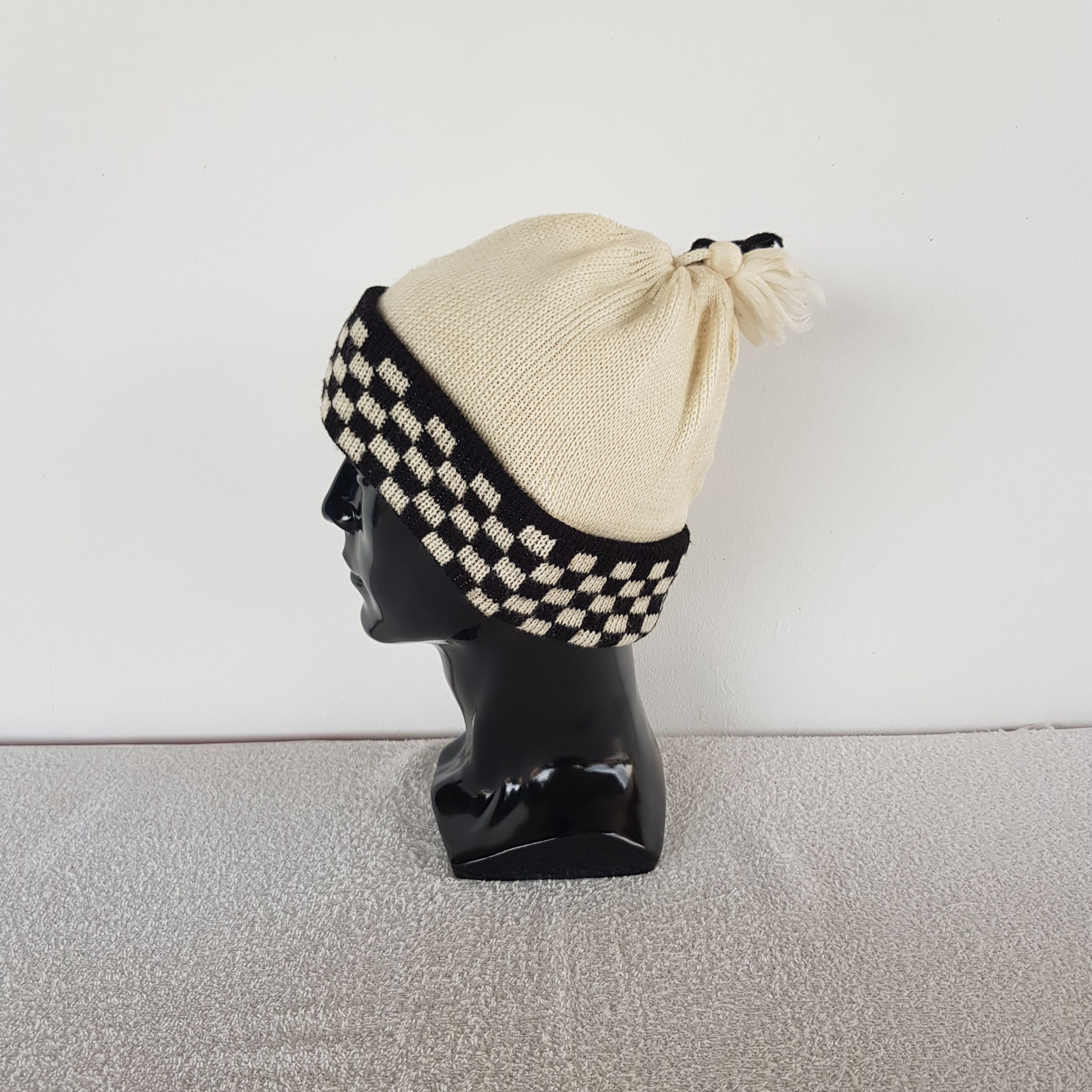 Other Vintage Unknown Check Board Beanie Japanese Snow Caps Hats Size ONE SIZE - 4 Thumbnail