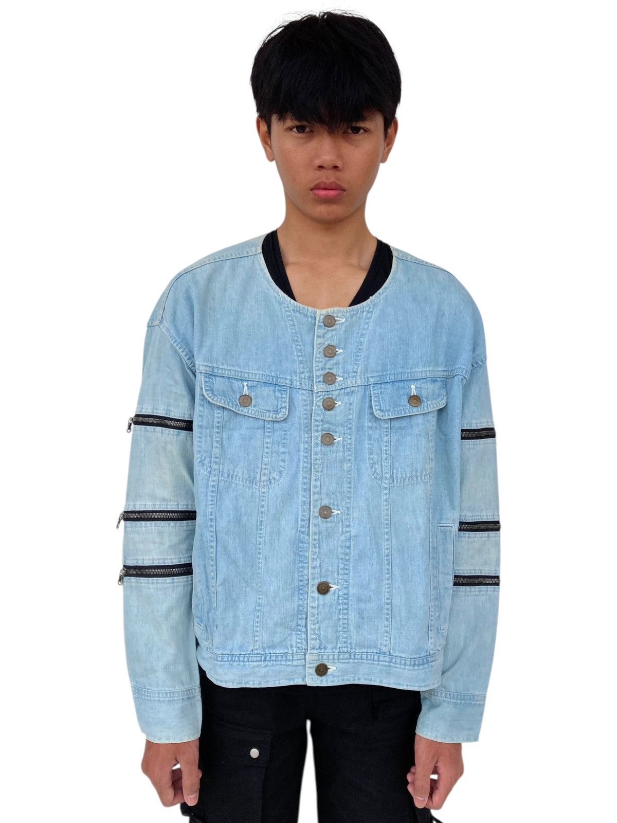 SHAREEF 2006 Shareef - Excella Zip Denim Jacket Size US M / EU 48-50 / 2 - 1 Thumbnail