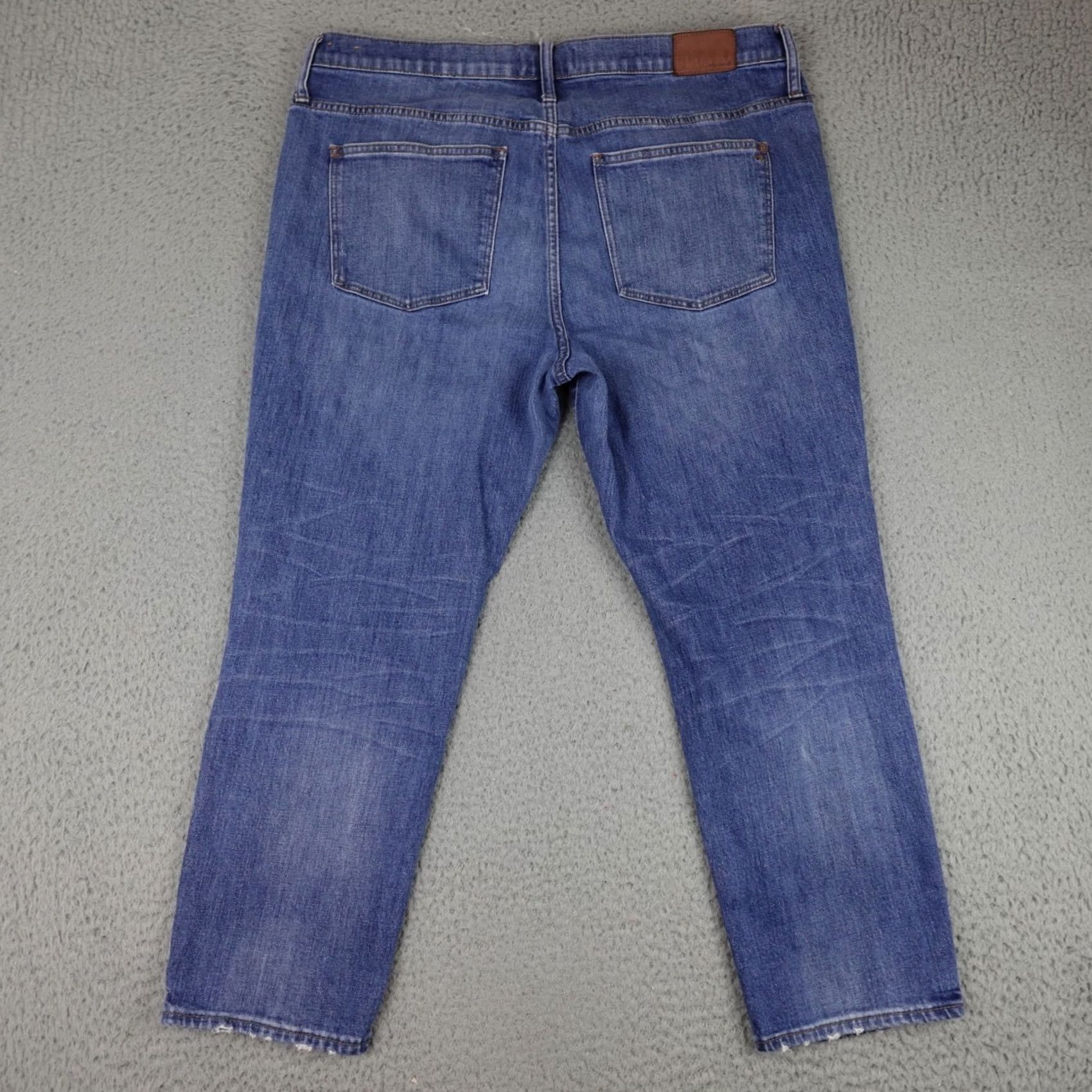 Madewell Madewell Jeans Womens 33 Blue Denim Medium Wash Stretch Mom The Slim Boyjean Size 24" / US 00 / IT 34 - 6 Thumbnail