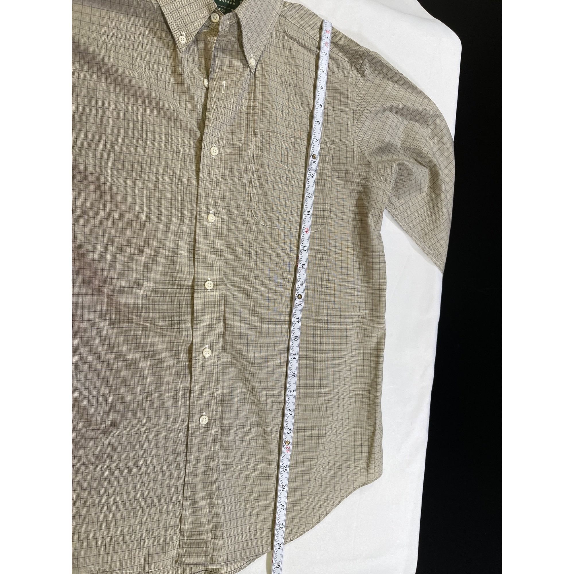 Lauren Ralph Lauren Lauren Ralph Lauren SKU 7776 Mens Beige Plaid Long Sleeve Bu Size US M / EU 48-50 / 2 - 5 Thumbnail