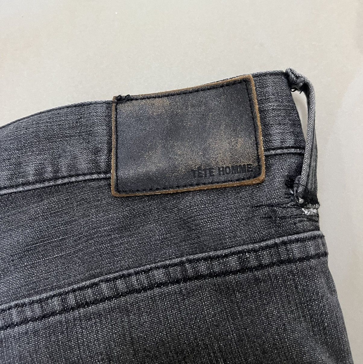 Tete Homme Tete Homme slim cutting grey black jeans Size US 31 - 14 Thumbnail