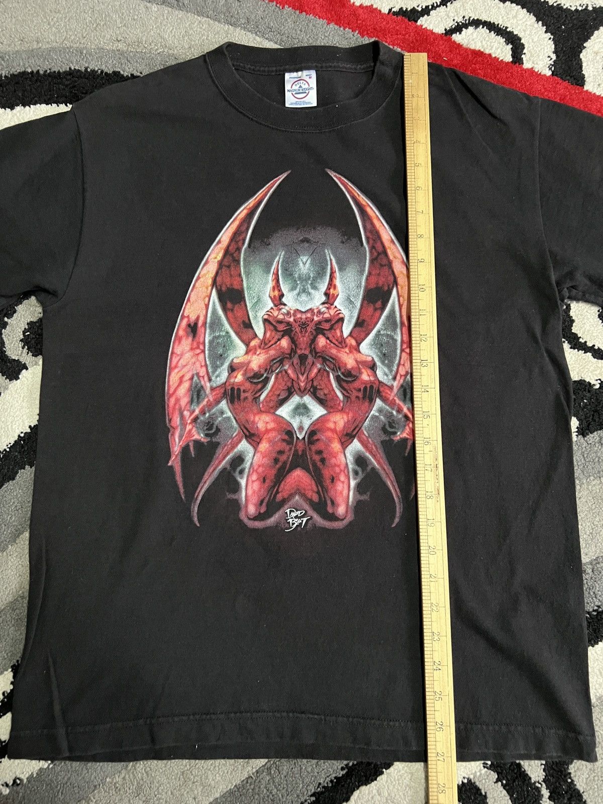 Vintage Y2K Vintage David Bollt Symmetry Red Goth Devil T-shirt M Size US M / EU 48-50 / 2 - 10 Thumbnail