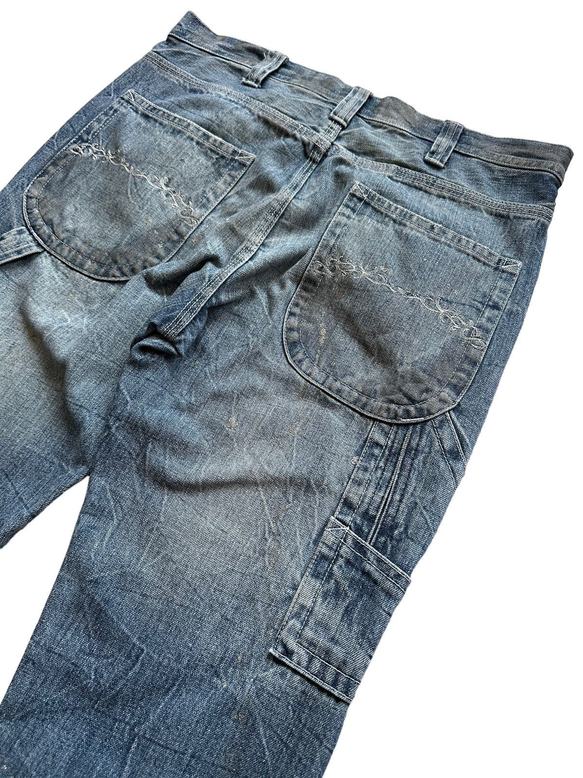 If Six Was Nine Flare Jeans Midas Paint Distress Denim Boot Cut Size US 34 / EU 50 - 4 Thumbnail