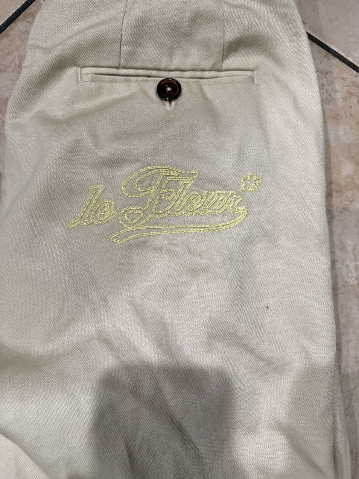 Golf le Fleur Golf Le Fleur Chainstitch Trousers Cream Size US 28 / EU 44 - 5 Thumbnail