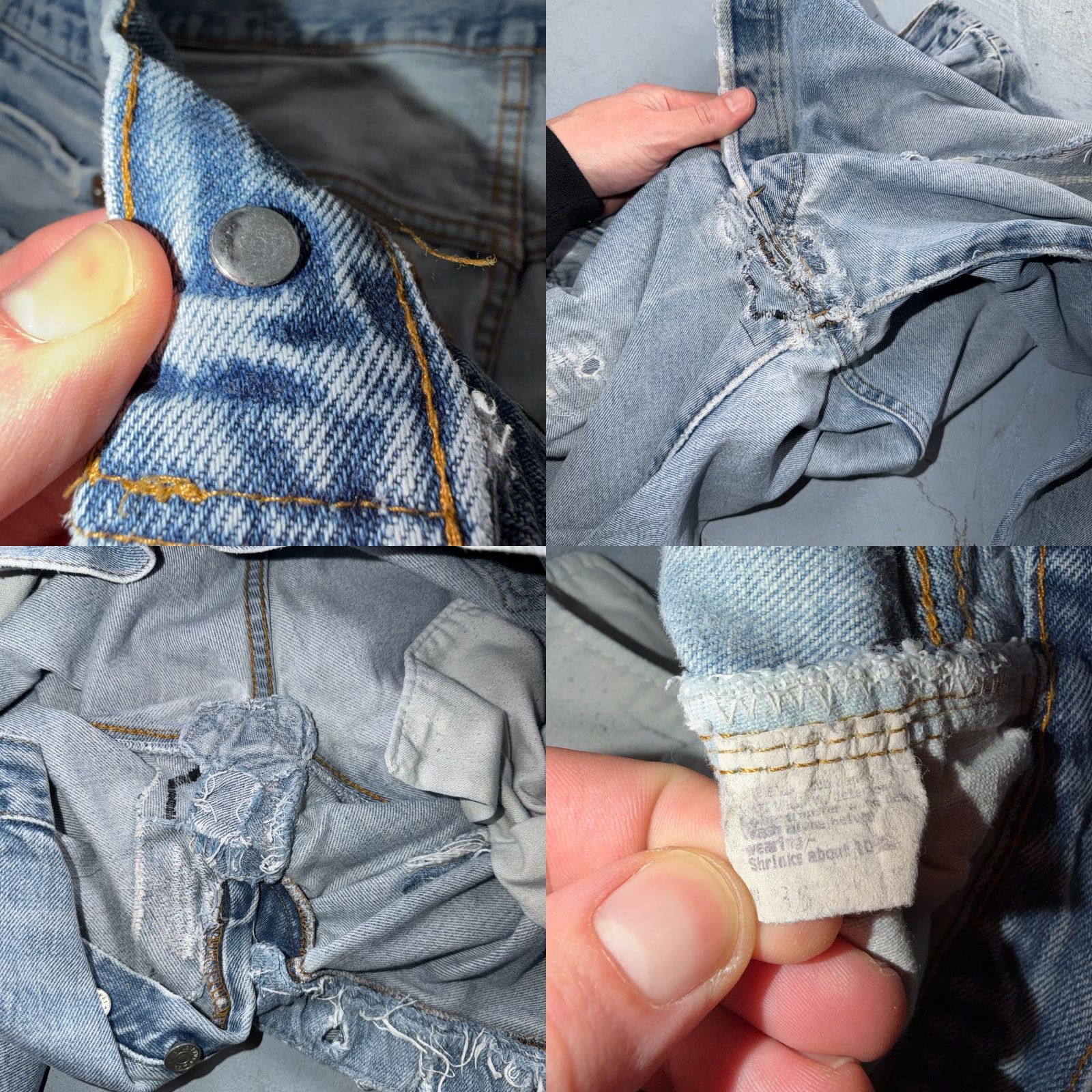 Levi's Levi's 501 Jeans Vintage 80s USA Light Wash Distressed 33 New Never-Used? 501 Model 80s Theme Mens Jeans Size US 33 - 9 Thumbnail