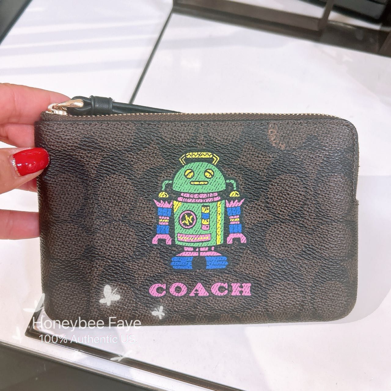 Disney X Coach Corner Zip Wristlet With Evil Queen Motif Limited 2024 Edition