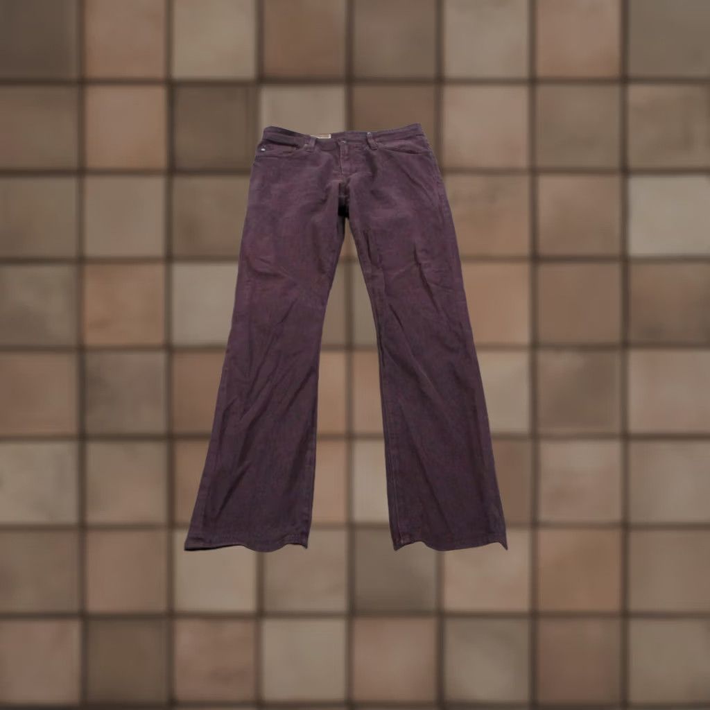 Vintage AG Adriano Goldschmied Jeans Mens 30 X 32 Purple Knit 5-Pocket Straight Vintage No Size US 30 / EU 46 - 1 Thumbnail