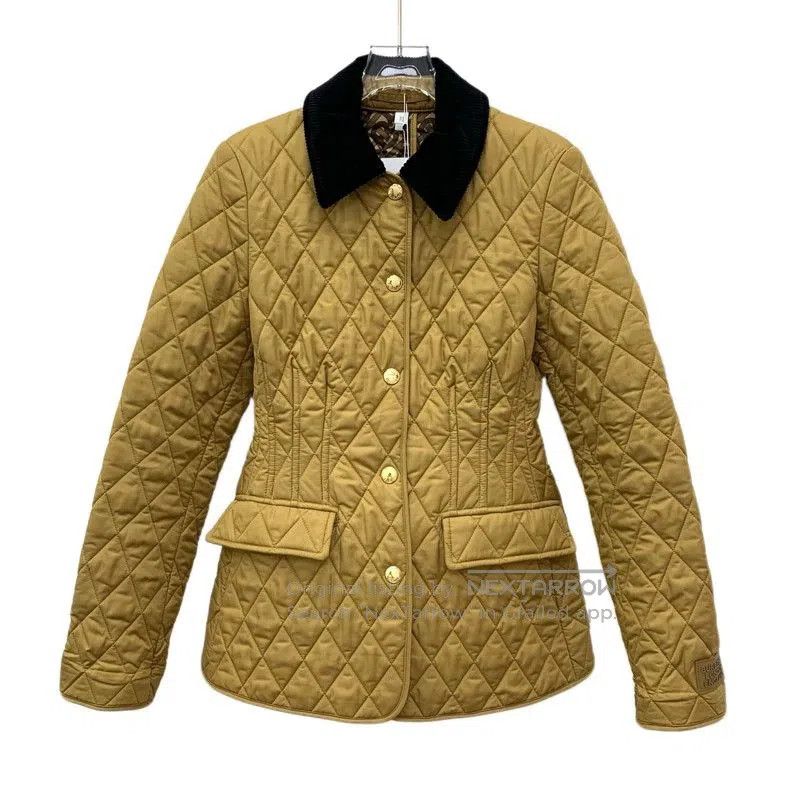 Burberry Burberry Brown Quilted Collar Coat. Size US S / EU 44-46 / 1 - 1 Thumbnail