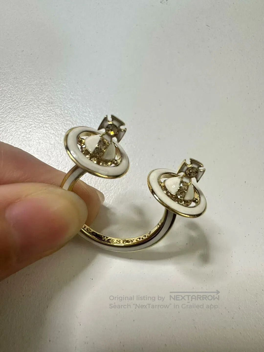 Vivienne Westwood vivienne westwood saturn ring in silver. Size ONE SIZE - 2 Thumbnail