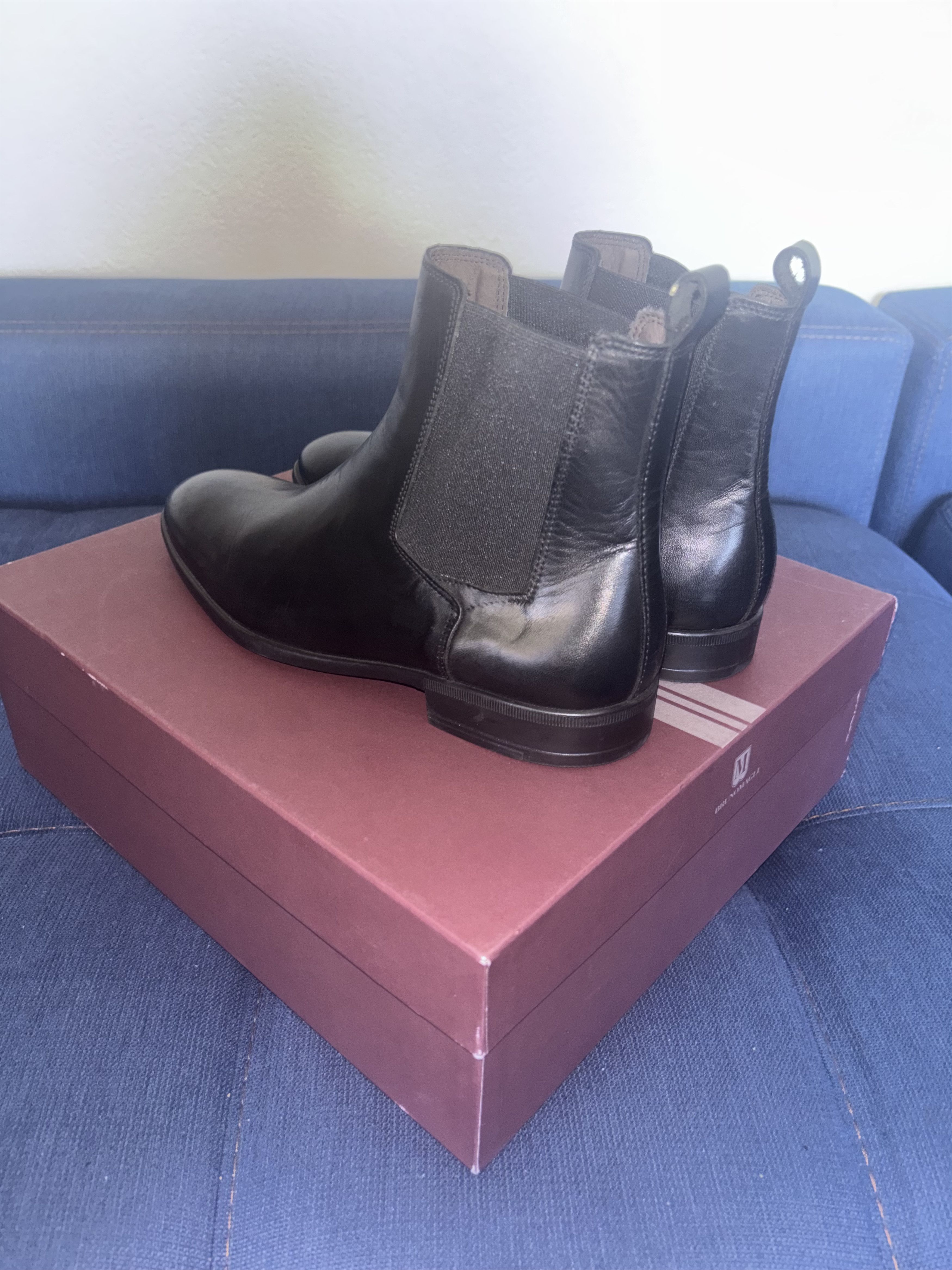 Bruno Magli Nello Black Leather Chelsea Boot