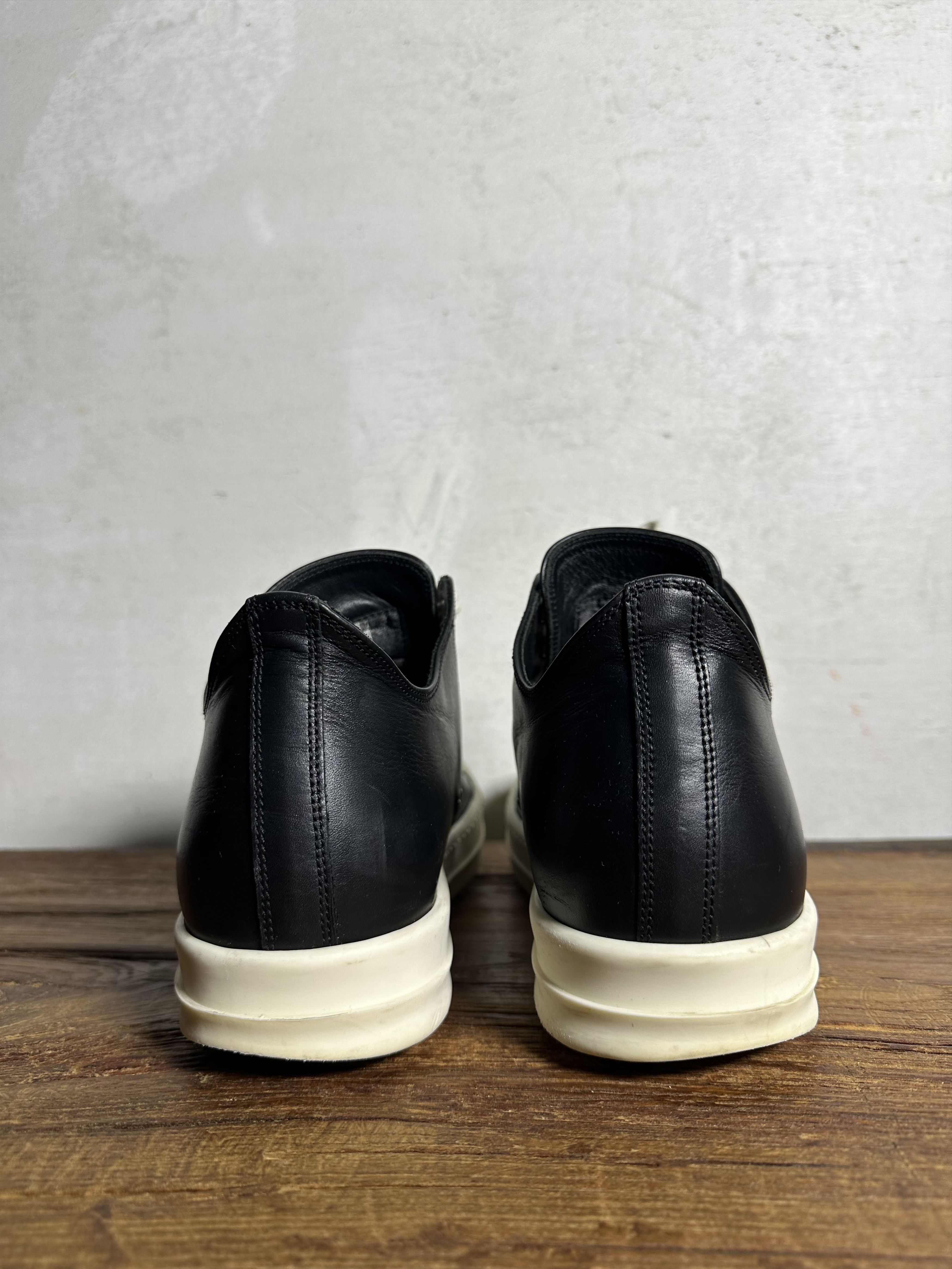 Rick Owens Rick Owens Milk Black Low Top Ramones Size US 7 / EU 40 - 4 Thumbnail