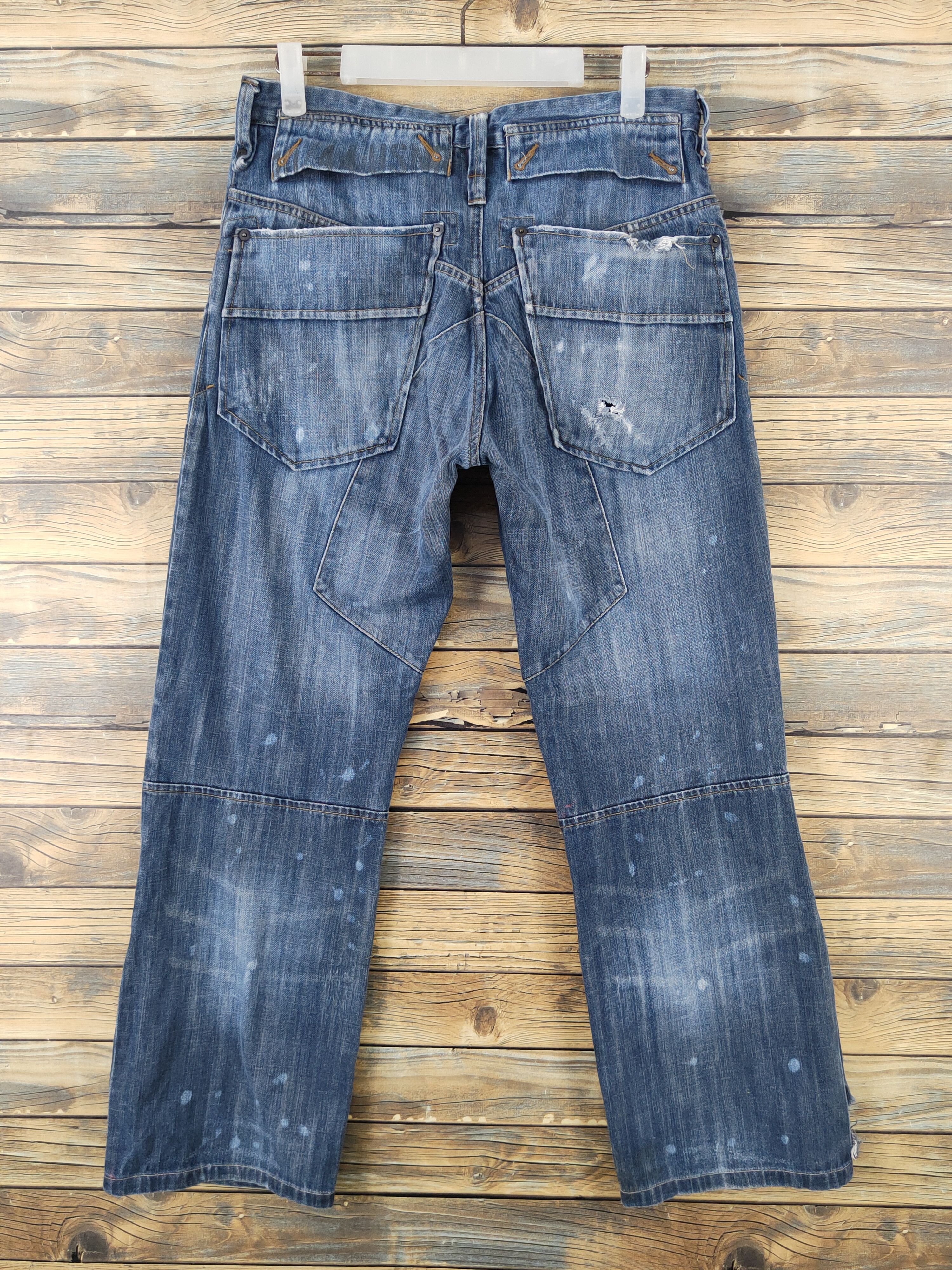 Avirex Avirex Blue multipocket Distressed Ripped denim Jeans #W1694 Size US 30 / EU 46 - 9 Thumbnail
