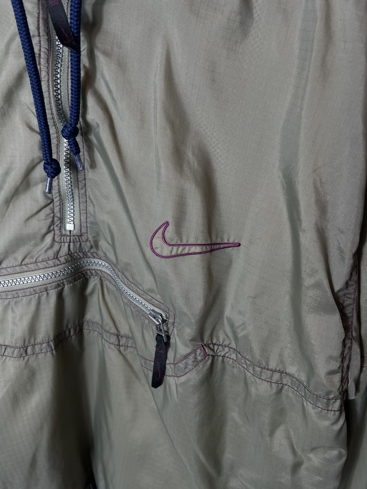 Nike Vintage 90s y2k streetwear Nike Anorak Jacket Big Swoosh Size US S / EU 44-46 / 1 - 4 Thumbnail