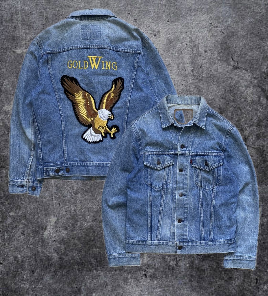 Levi's Vintage Clothing Vintage 80-90 Levis denim jacket Gold Wings Made in Canada Size US S / EU 44-46 / 1 - 1 Thumbnail