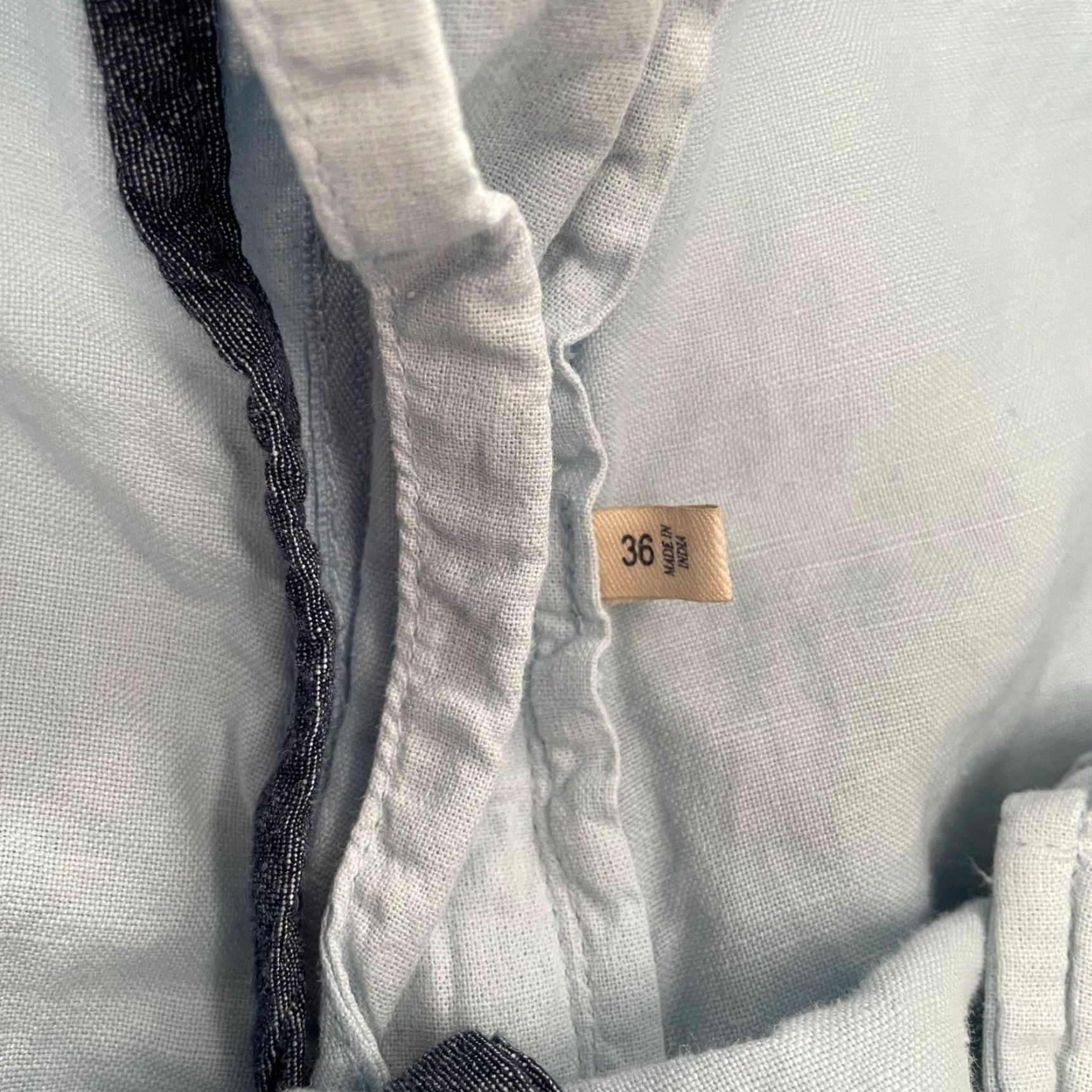 Faherty VINTAGE Faherty Shorts Mens 36 Blue Linen Cotton Pockets Logo Chino Casual 90s Beach Mens Size US 36 / EU 52 - 5 Thumbnail
