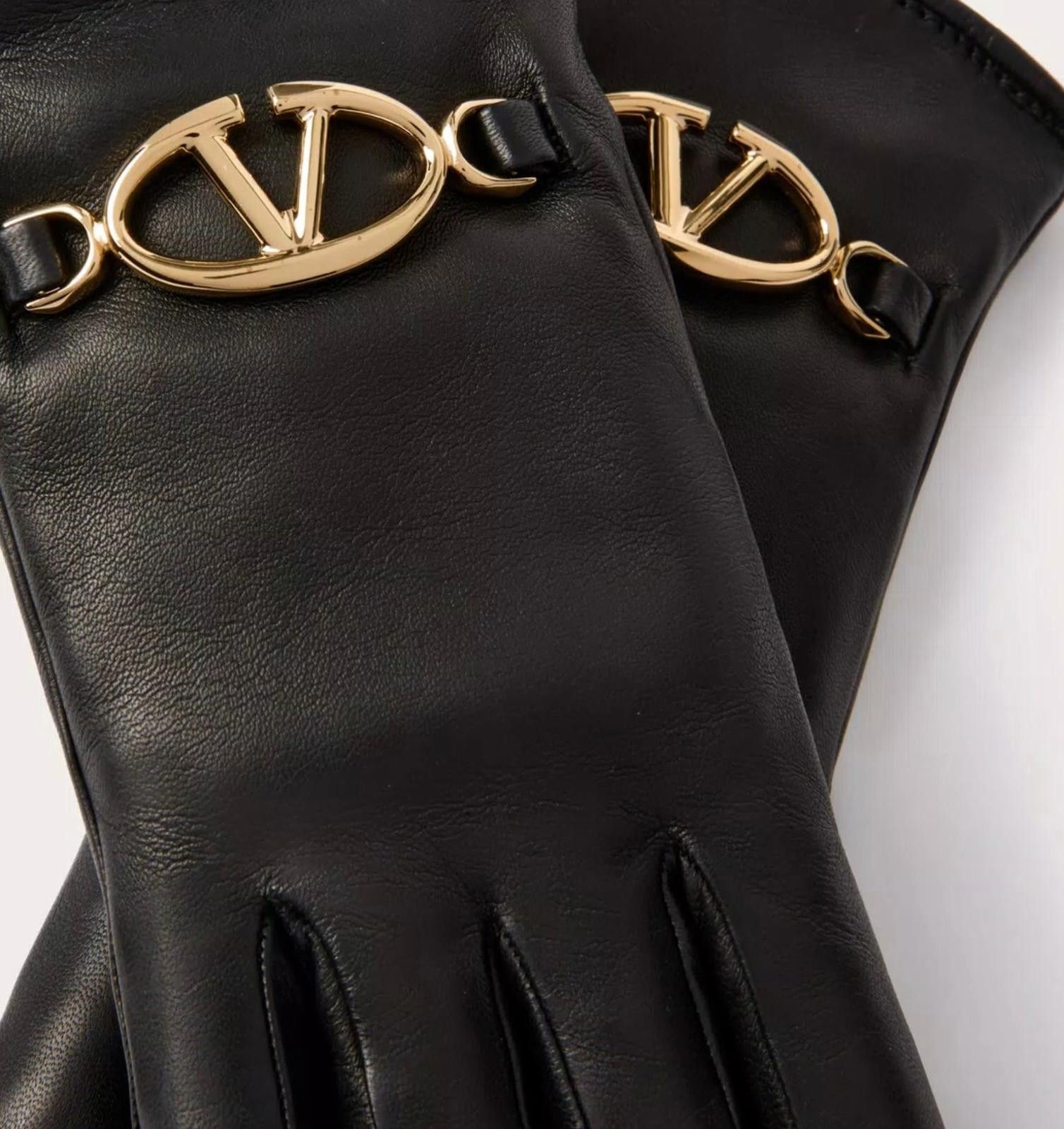 Valentino Valentino Vlogo The Bold Edition Leather Gloves Size 8 Size ONE SIZE - 2 Thumbnail