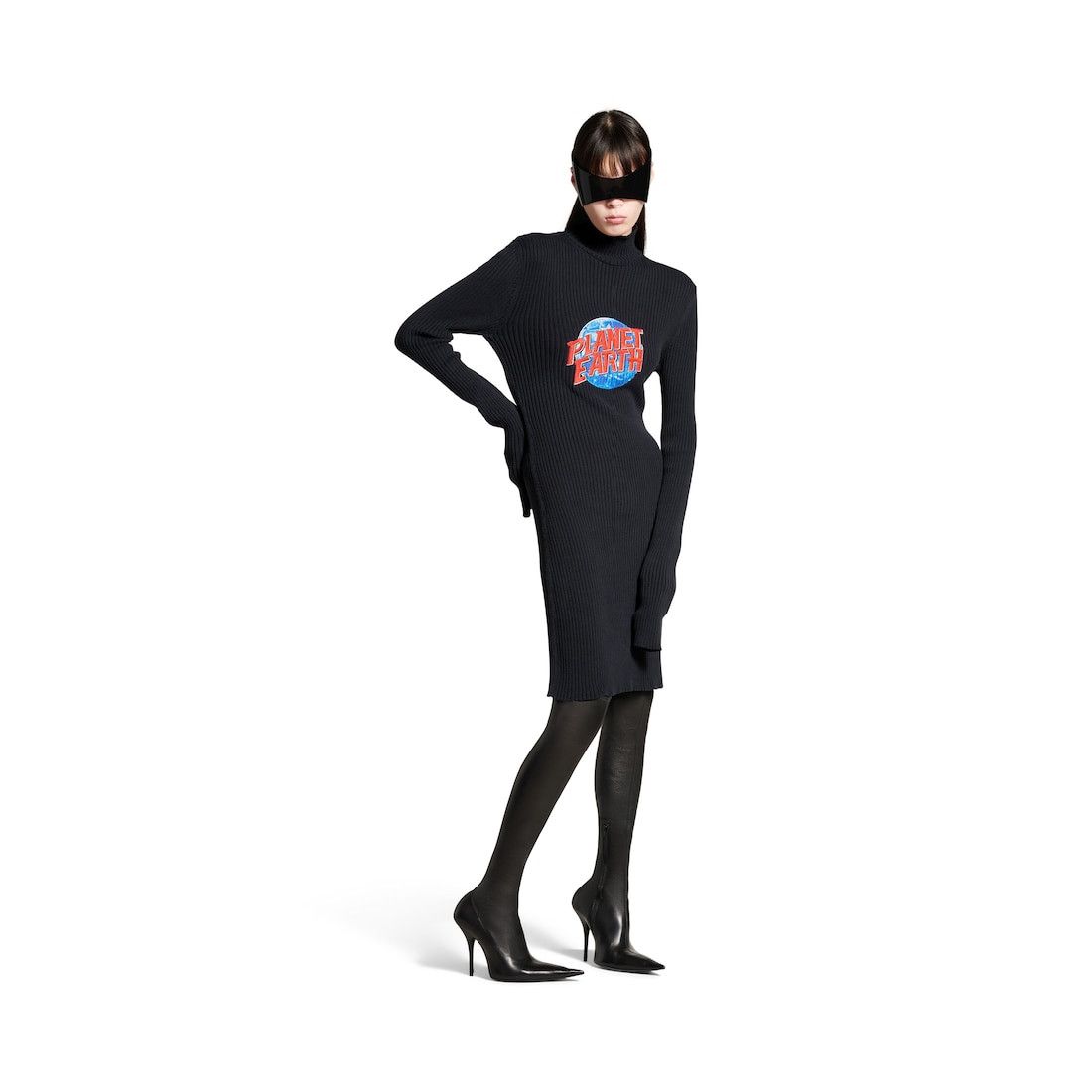 Balenciaga o1w1db10426 555 / Planet Earth Long Turtleneck Sweater Size S / US 4 / IT 40 - 2 Thumbnail