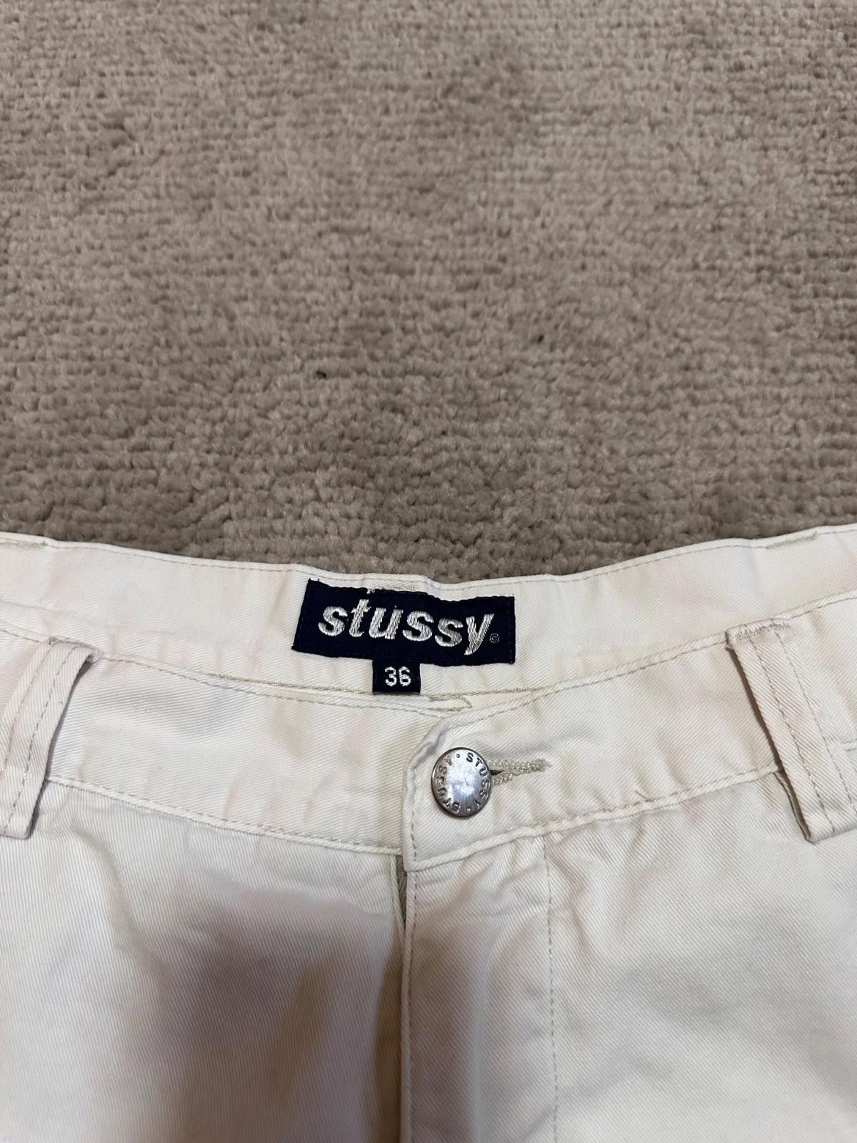Stussy Vintage 80s Stussy Cargo Shorts White Sz 36 Size US 36 / EU 52 - 5 Thumbnail