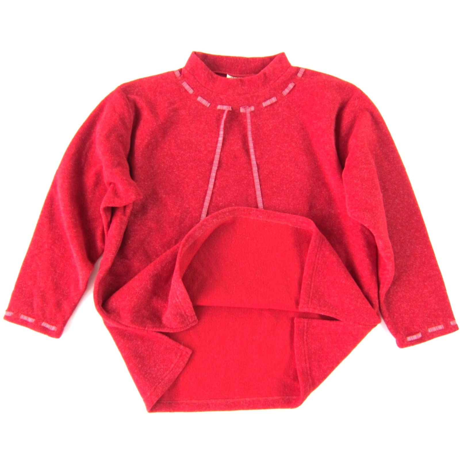 Vintage VTG Cindy Bai Red Fleece Mock Neck Long Sleeve Pullover Sweater Women 2X NWT Vintage 90s style Pullover Womens Red Fleece 2X Sweater Size XXL / US 16-18 / IT 52-54 - 5 Thumbnail