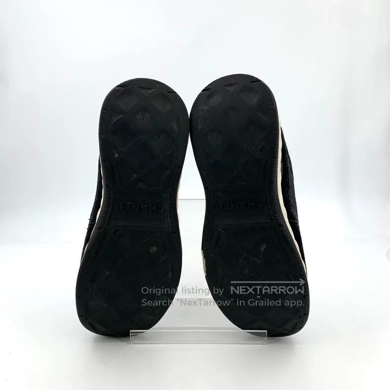Chanel Chanel Black logo logo laced casual sneakers Size US 7 / EU 40 - 5 Thumbnail