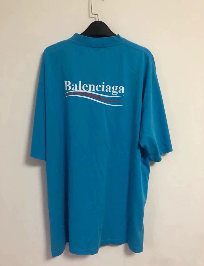 Balenciaga Balenciaga Lake blue cola short sleeve T-shirt distinguish Size US M / EU 48-50 / 2 - 2 Thumbnail