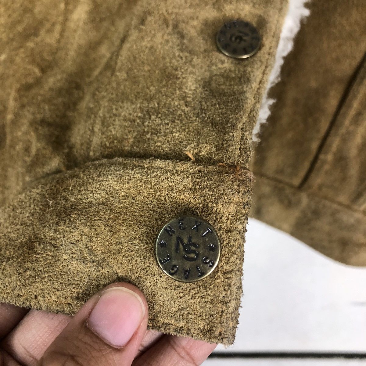 Issey Miyake 🔥Vintage Cropped Biker Leather Jacket Next Stage Sherpa Size US M / EU 48-50 / 2 - 15 Thumbnail