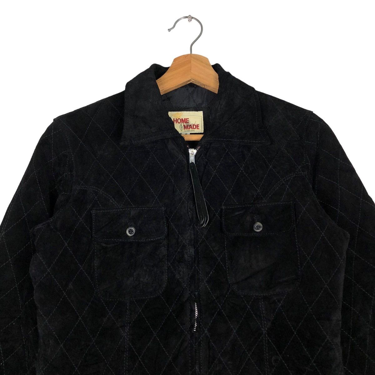 Japanese Brand 🔥Vtg Cropped Leather Jacket Biker Home Made Pelle Pelle Size US M / EU 48-50 / 2 - 3 Thumbnail