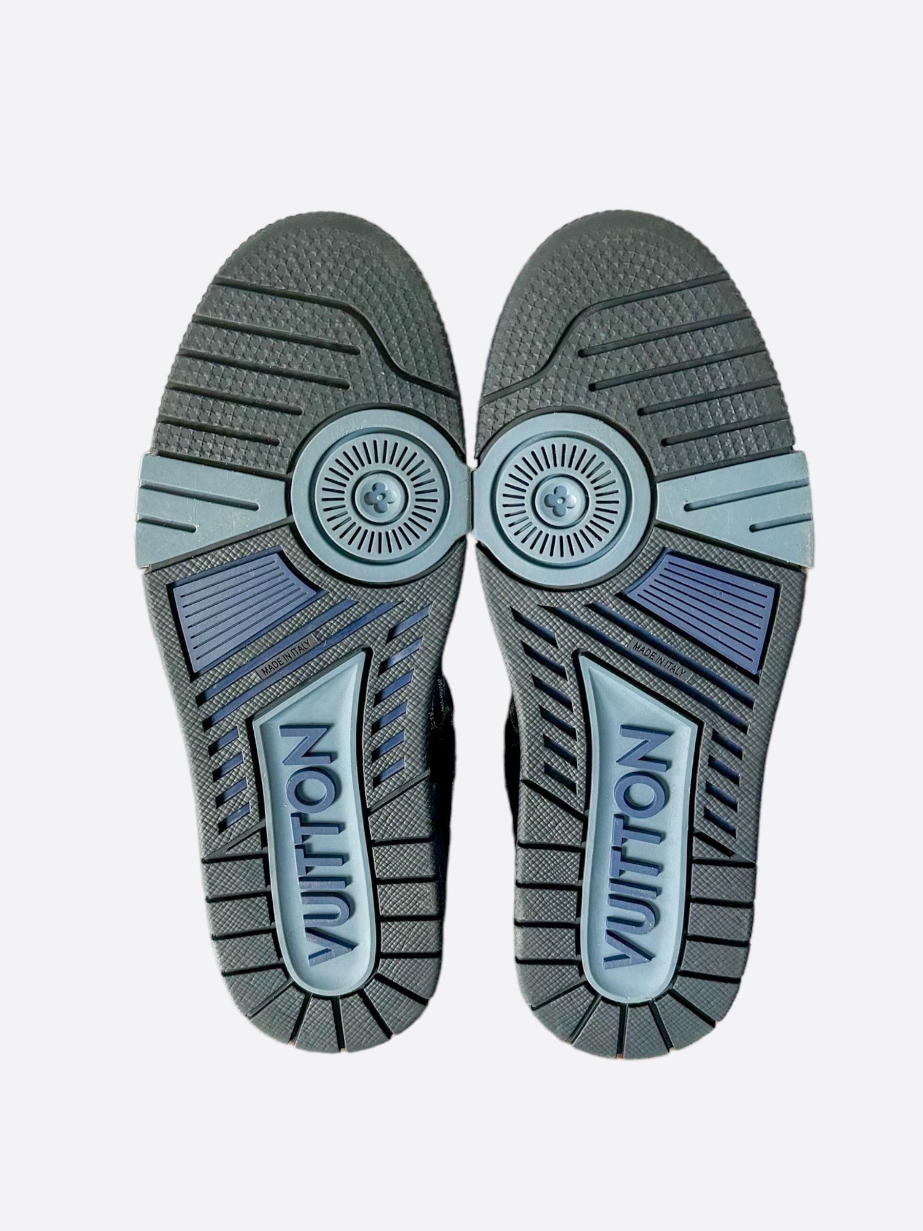 Louis Vuitton × Nigo Louis Vuitton Nigo Blue Denim Monogram Trainers Size US 8 / EU 41 - 6 Thumbnail