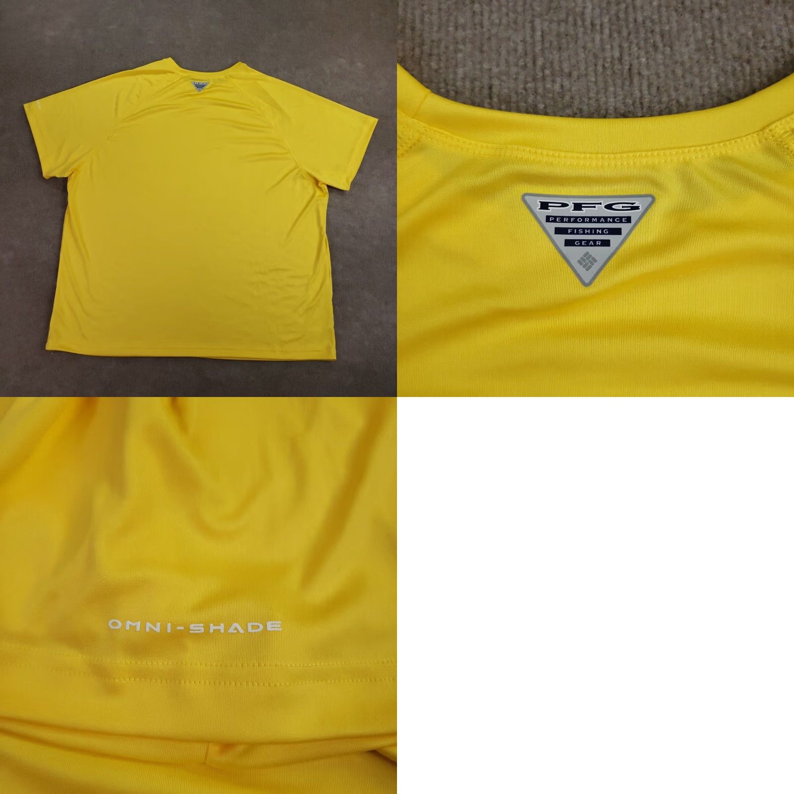 Vintage Columbia PFG Shirt Mens XL Yellow Short Sleeve Crew Neck Wicking Size US XL / EU 56 / 4 - 8 Thumbnail