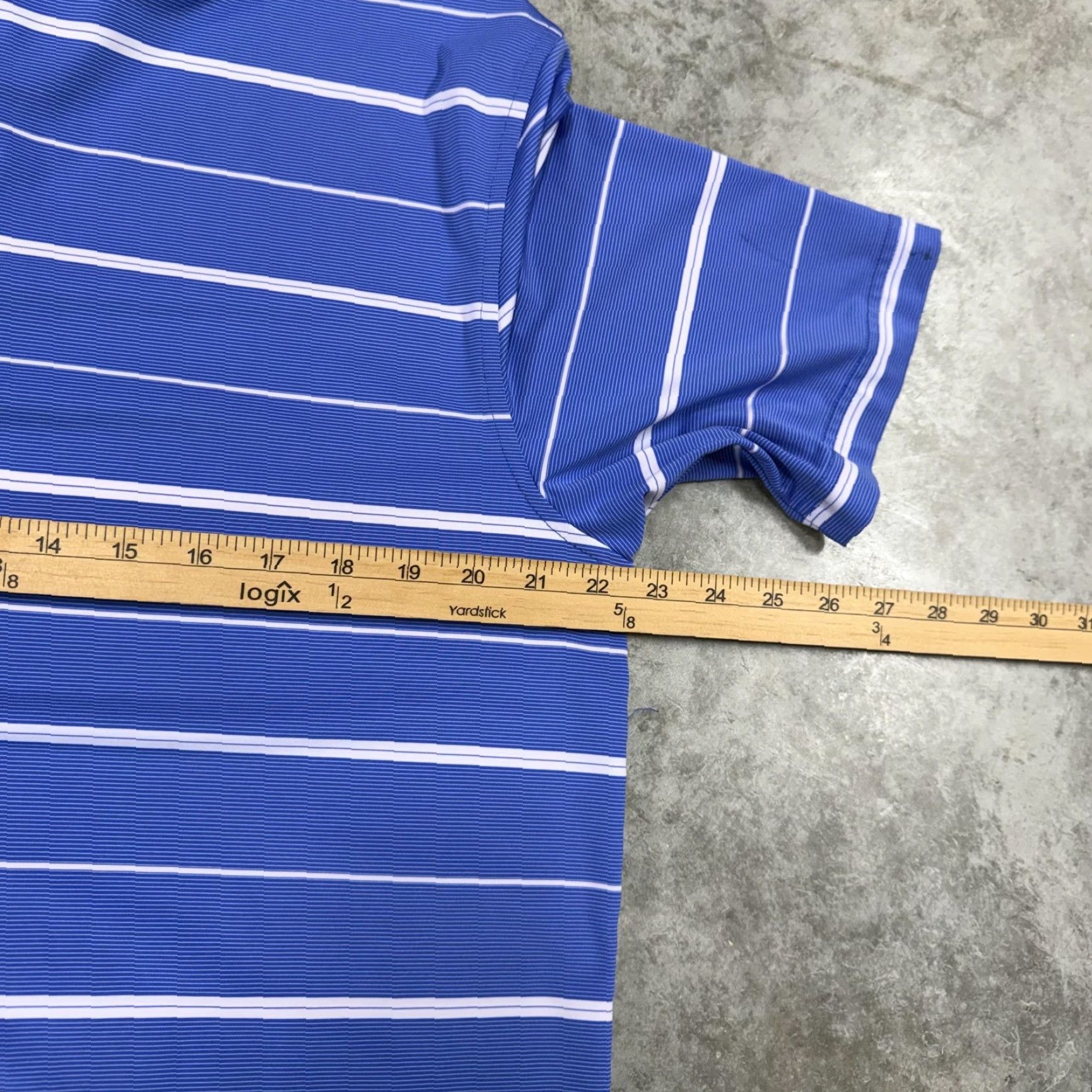 Peter Millar Peter Millar Polo Shirt Mens M Blue Stripe Summer Comfort Golf Performance Size US M / EU 48-50 / 2 - 5 Thumbnail