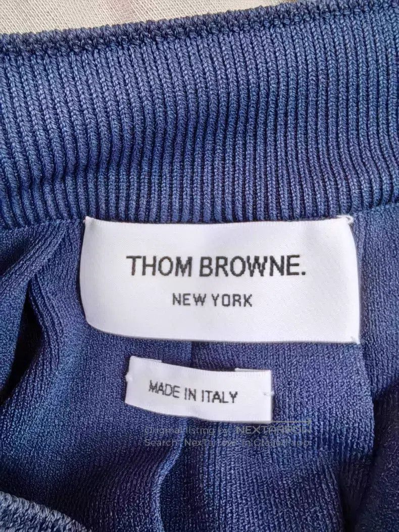 Thom Browne Thom Browne Navy Blue Knit Pleated Skirt Size 26" / US 2 / IT 38 - 5 Thumbnail