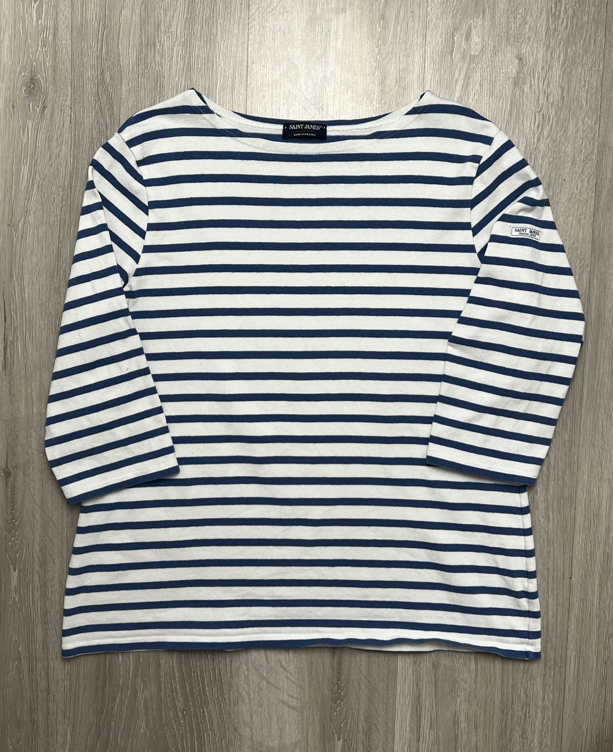 Saint James SAINT JAMES Depuis 1889 Navy & White 3/4 Sleeve Size M / US 6-8 / IT 42-44 - 1 Thumbnail