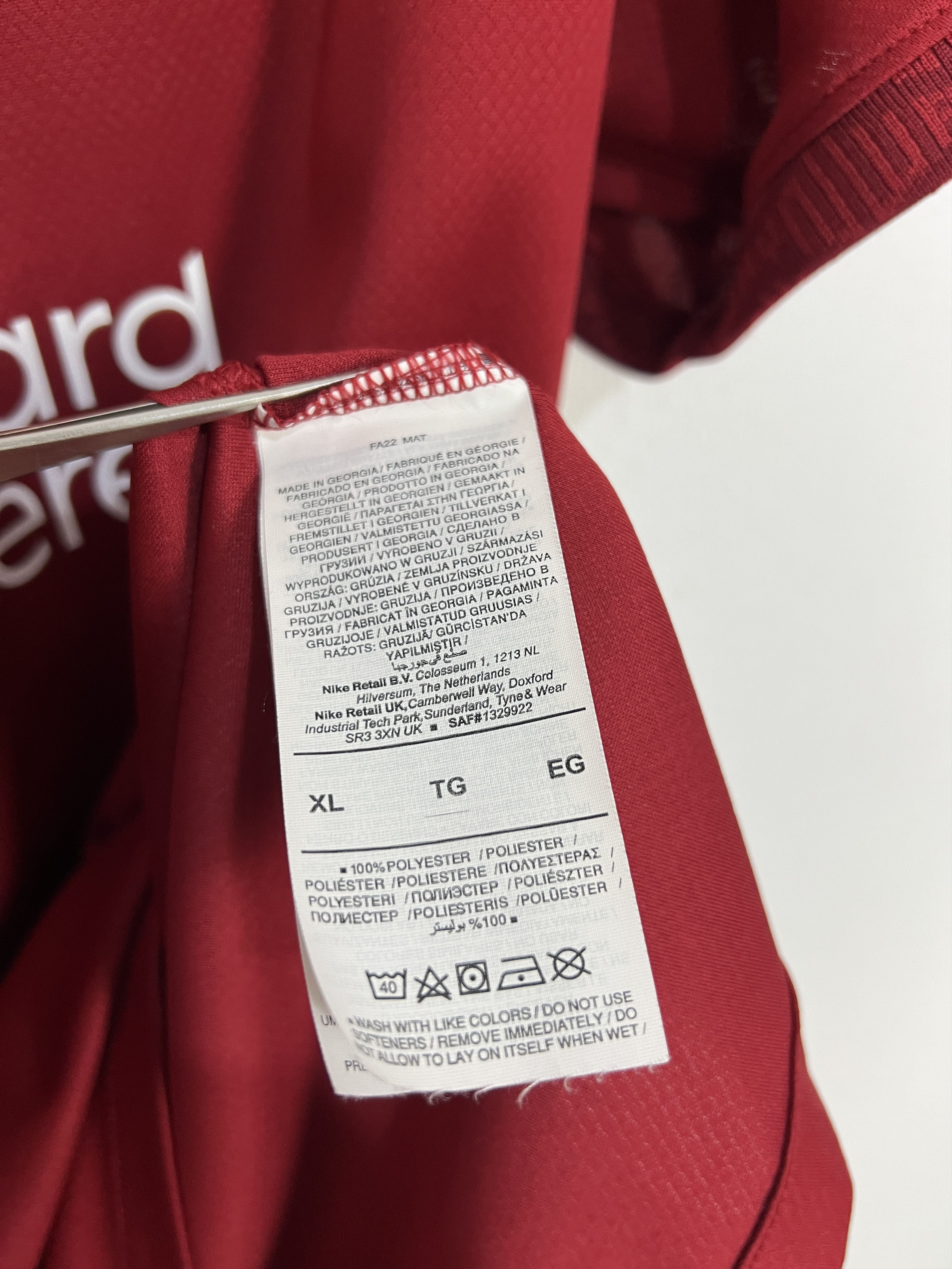 Nike Liverpool Home football shirt Soccer #27 Darwin Nunez Jersey Size US XL / EU 56 / 4 - 9 Thumbnail