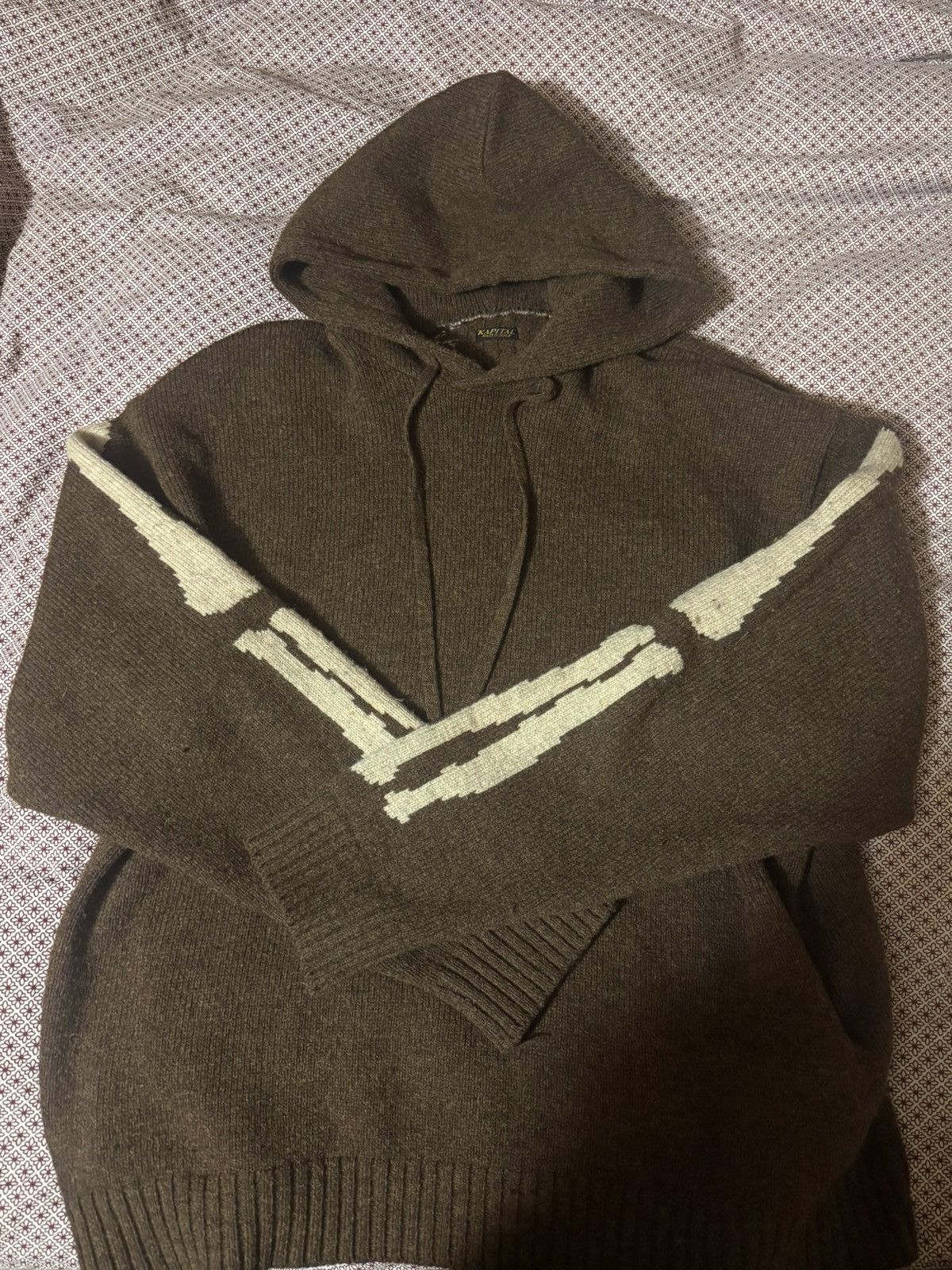 Kapital KAPITAL 5G wool bone sweater hoody skeleton brown Size US L / EU 52-54 / 3 - 2 Thumbnail