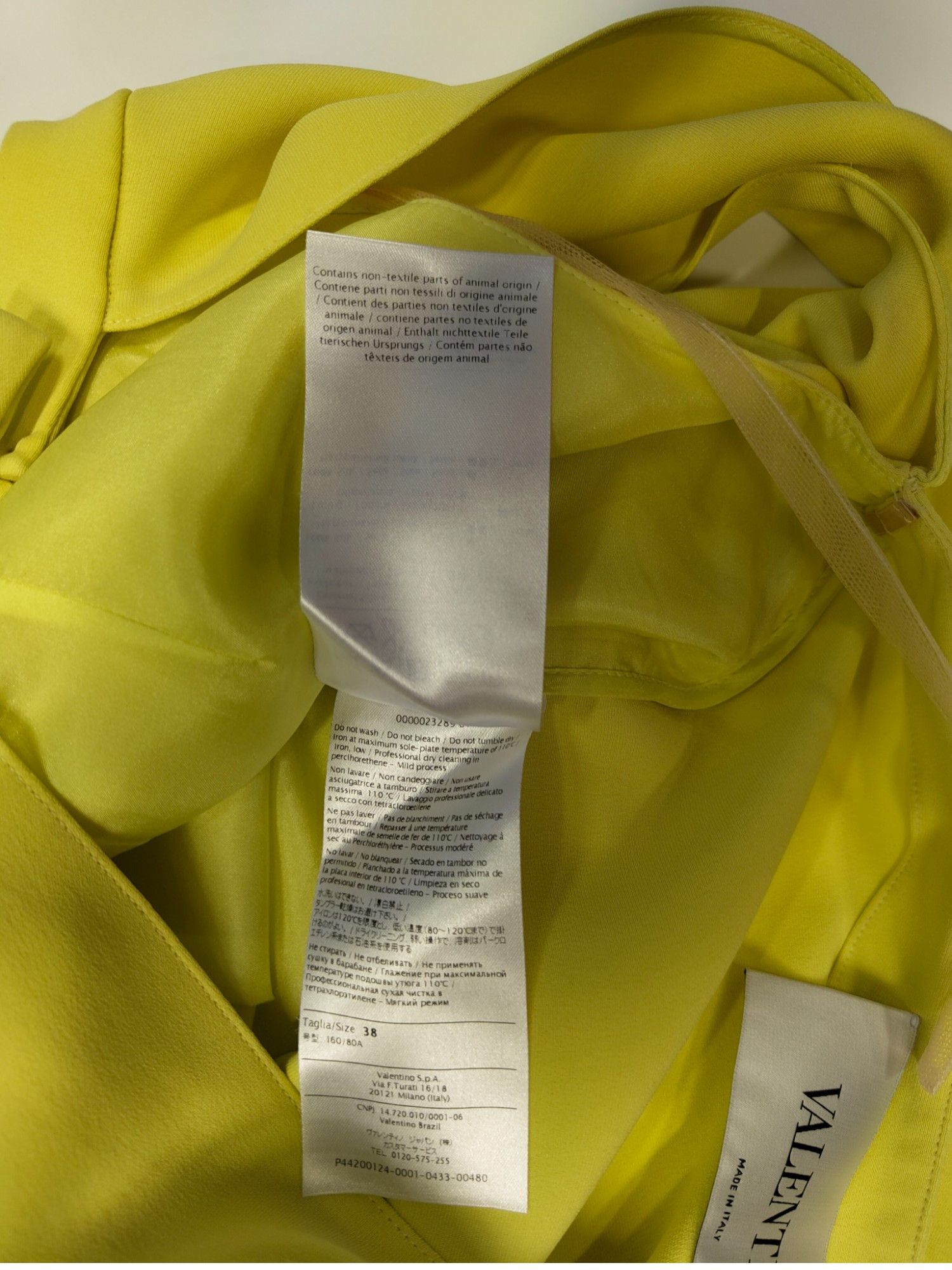 Valentino Mustard Yellow Silk Dress With Open Back Size XS / US 0-2 / IT 36-38 - 5 Thumbnail