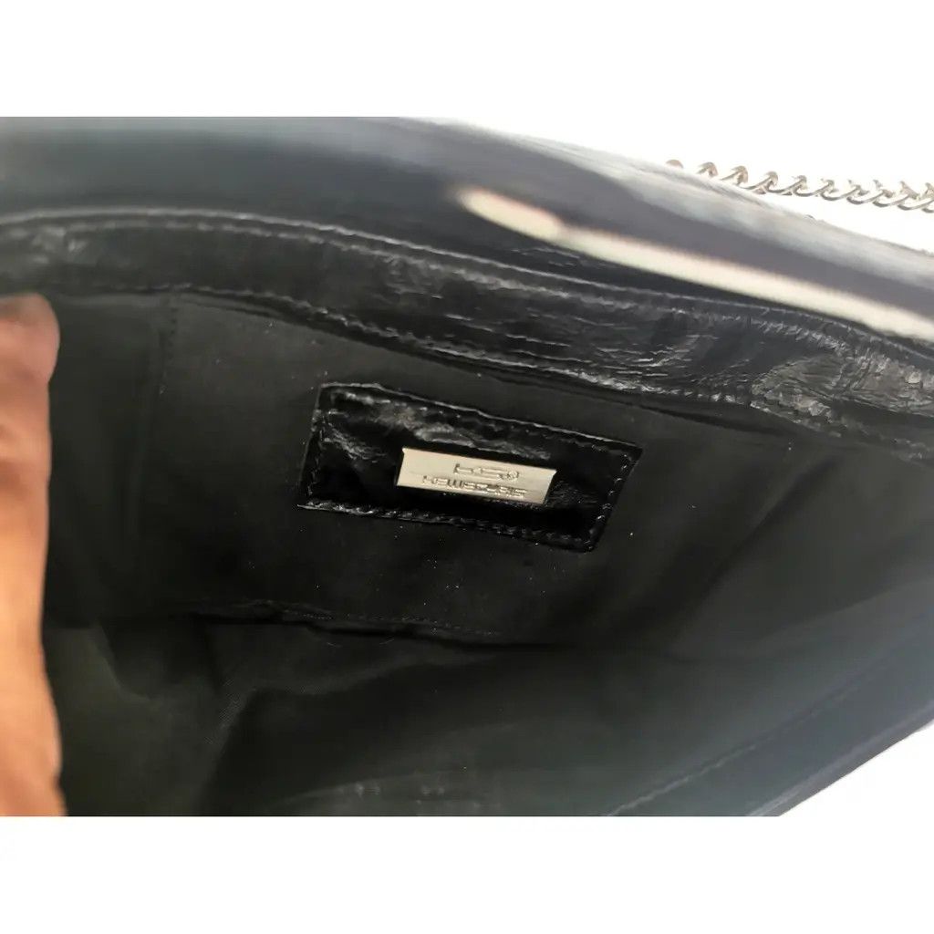 Other Vintage Black Leather Chain Shoulder Bag – Y2K Clutch Size ONE SIZE - 3 Thumbnail