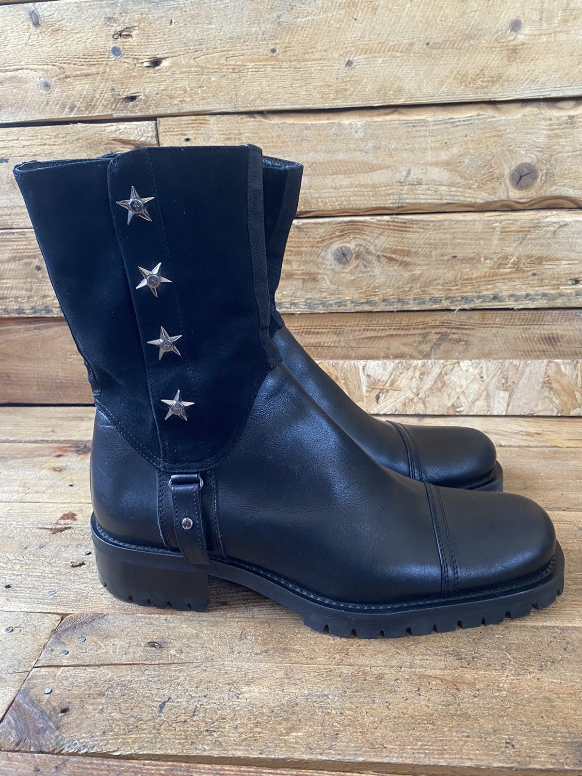 Paciotti Cesare paciotti black leather boots givenchy,guidi Size US 9.5 / EU 42-43 - 8 Thumbnail