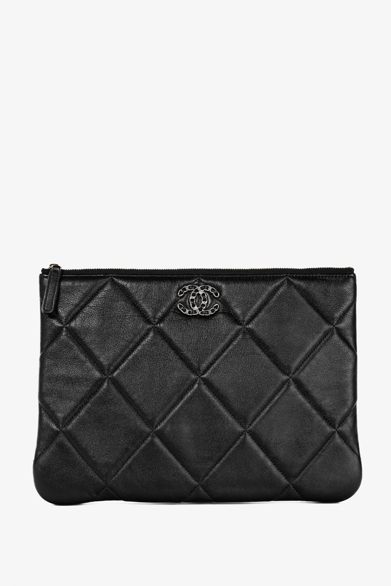 Chanel Chanel Black 19 Model Lambskin Quilted Medium O-Case Size ONE SIZE - 1 Thumbnail