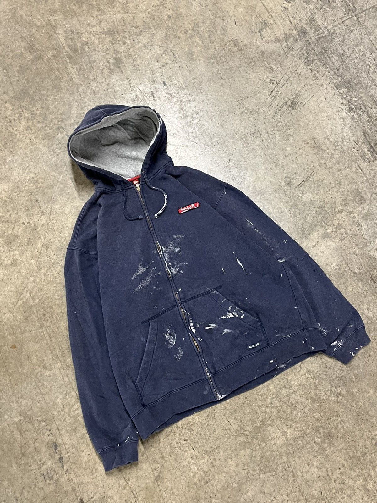 Quiksilver × Vintage Quicksilver vintage faded and thrashed zip up boxy skater Size US L / EU 52-54 / 3 - 1 Thumbnail