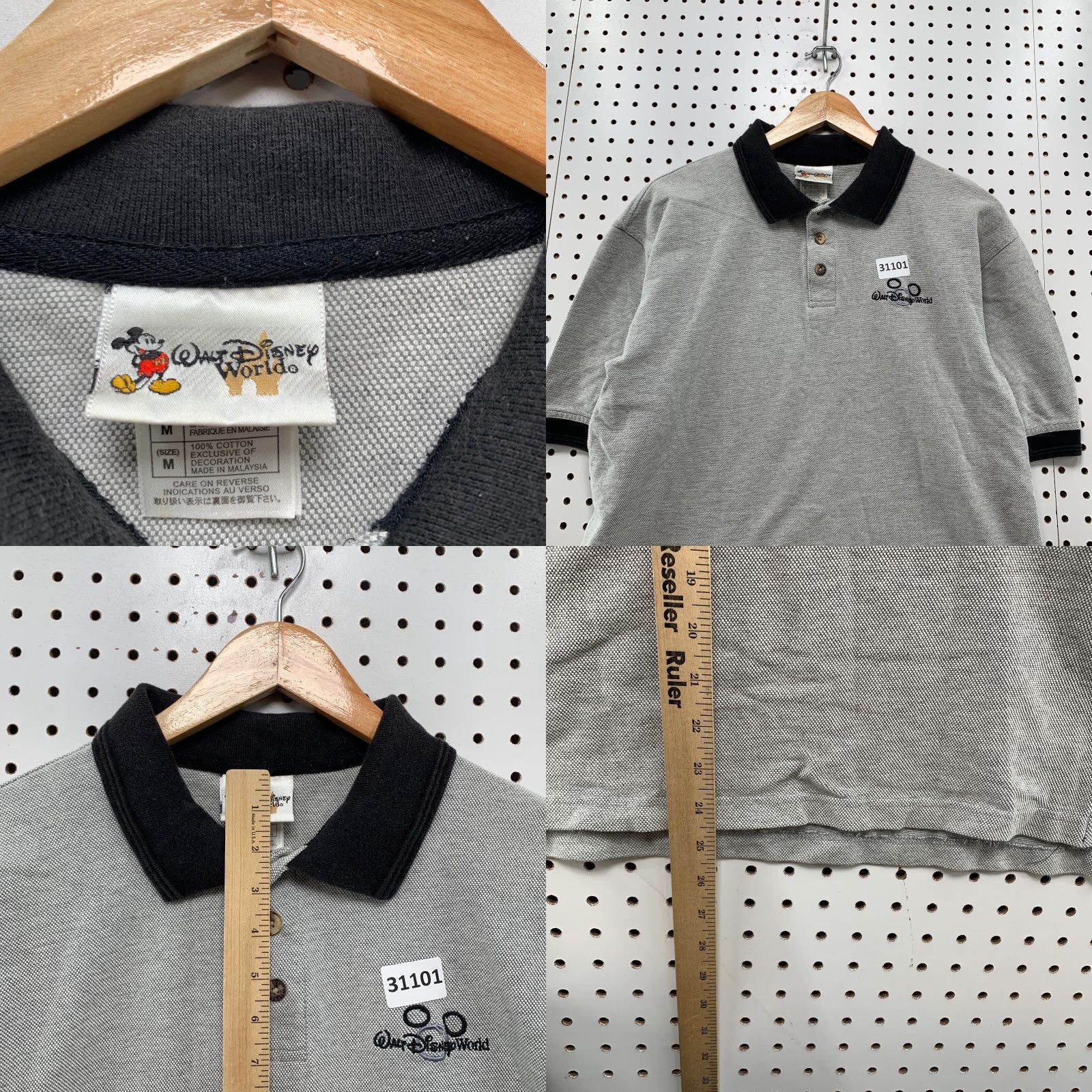 Disney VINTAGE Walt Disney World Polo Shirt Mens Medium Gray Embroidered Polo Shirt Mens Gray Disney World Polo 20.5x25.5 Embroidered Mens Medium Gray Size US M / EU 48-50 / 2 - 8 Thumbnail
