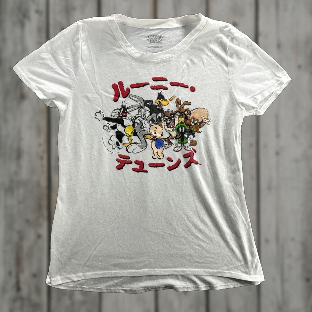 Vintage Looney Tunes Shirt Womens XL Cartoon Japanese Graphic Tee Bugs Bunny Marvin Size XL / US 12-14 / IT 48-50 - 1 Thumbnail