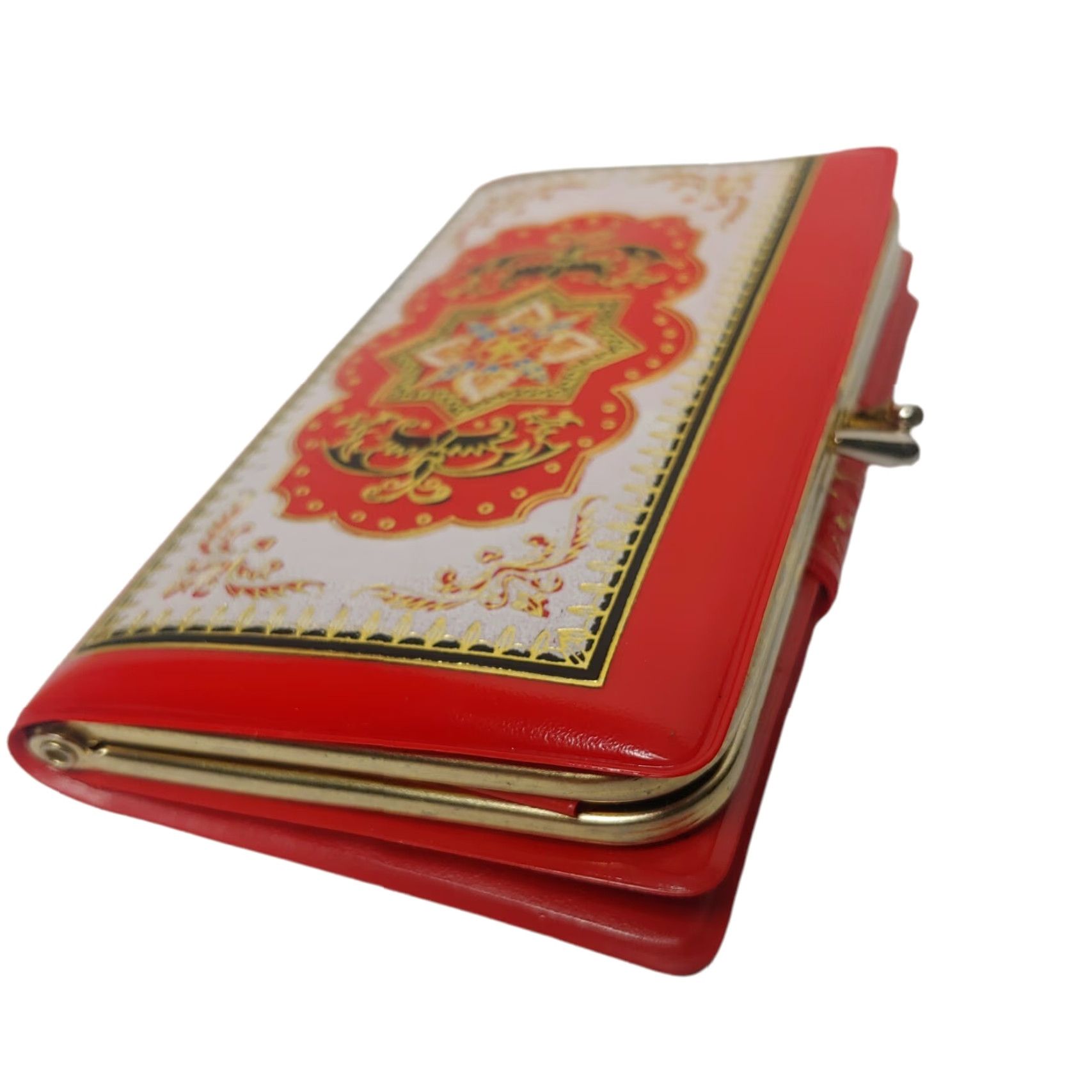 Changes VINTAGE Plastic Wallet Ethnic Mandala Red Gold Money Change Card Slots Size ONE SIZE - 5 Thumbnail