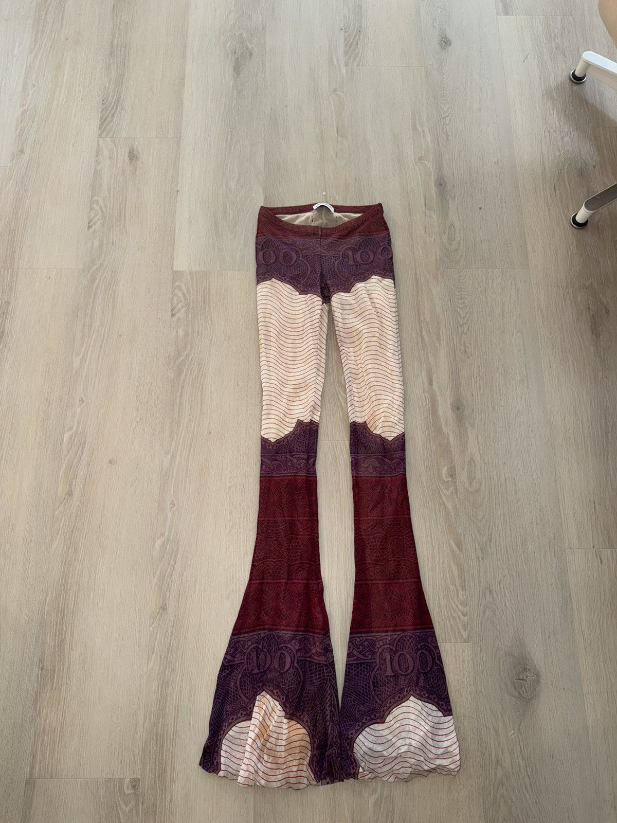 Jean Paul Gaultier Jean Paul Gaultier Purple & Burgundy 'The Cartouche' Pants Size 24" / US 00 / IT 34 - 1 Thumbnail
