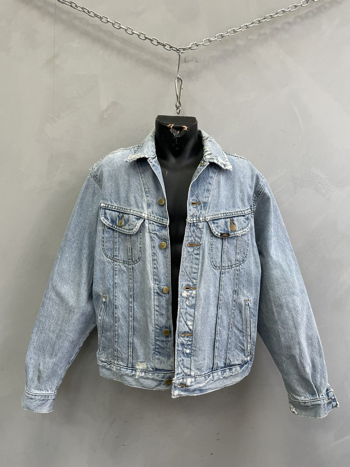 Lee Lee Classic Washed faded Jacket Oversized Vintage 90s Size US L / EU 52-54 / 3 - 1 Thumbnail