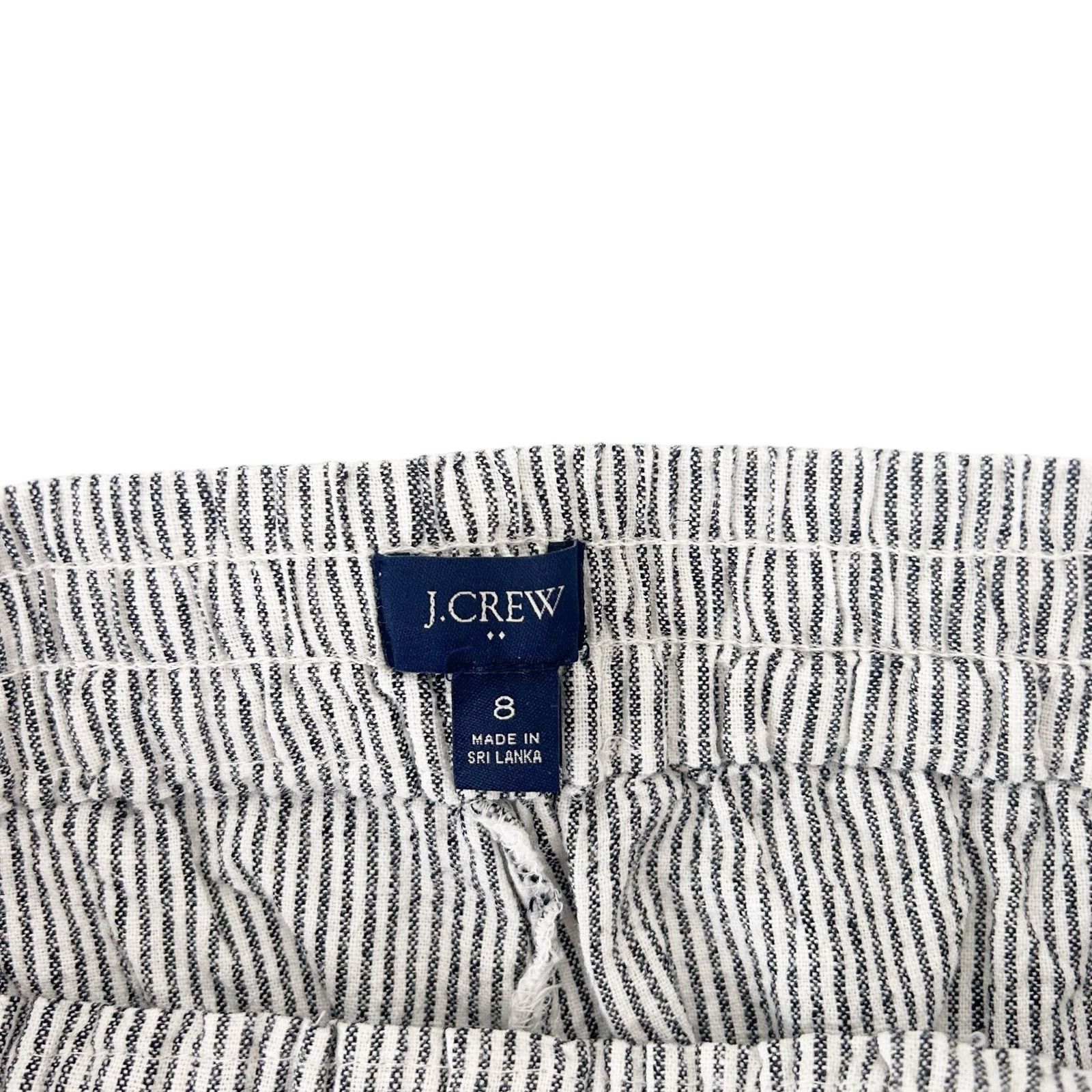 J.Crew J. Crew Striped Linen Cotton Blend Drawstring Pants Sz 8 Size 30" / US 8 / IT 44 - 2 Thumbnail